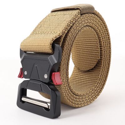 【CC】 Cinto tático militar de nylon para homens cinto multifuncional treinamento na cintura fivela lazer ventiladores do exército 3.8cm