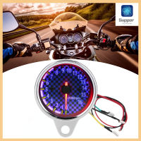 DC 12 Motorcycle Tachometer โวลต์สากลรถจักรยานยนต์จอแสดงผล LED T achometer อิเล็กทรอนิกส์ Tach Meter g Auge 16000 รอบต่อนาที