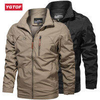 YGTOF Jaket Tahan Air Tahan Angin Prio Musim กึ่งโอเวอร์ไซส์7XL Jaket Tahan Air Prio Mendaki/berkemah Mantel Hugrijan A AM453