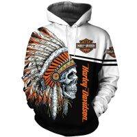 Harley-Davidson 3D Printed Hoodie Zip-Up Jacket A13