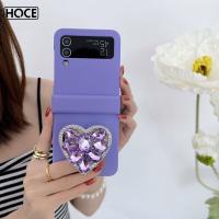 HOCE ประกายเพชรรักเคสโทรศัพท์สำหรับ Samsung Z Flip 4 3 Flip3 Flip4 5G เคสหุ้มกันกระแทก