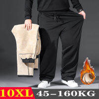 10XL O Versize ตุ๊กตากางเกงลำลองบุรุษอบอุ่นกางเกงคาร์โก้ขนาดบวกผู้ชายฤดูหนาวที่อบอุ่นกางเกงตุ๊กตา Streetwear หนากางเกงหลวม