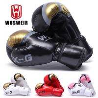 2023☁✣✉ WOSWEIR Kick Boxing Gloves Men Women PU Karate Muay Thai Guantes De Boxeo Free Fight MMA Sanda Training Adults Kids Equipment