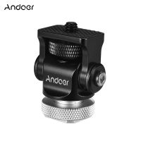 Andoer 180 Rotary Mini Ball Head Ballhead Hot Flash Shoe Mount Adapter สำหรับกล้อง DSLR LED Video Light Monitor ขาตั้งกล้อง Monopod