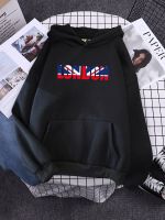 London British Flag Patriotic Women Hoodies Simple Casual Sweatershirts Hooded Pocket Sportswears Autumn Daily Warm Sweatwear Size Xxs-4Xl