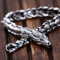 Vintage Nordic Viking 316L Stainless Steel Dragon celet Punk Mens Viking Amulet Jewelry celet