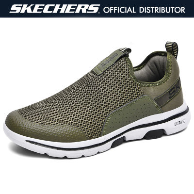 SKECHERS_Gowalk MAX-ผู้ชายกีฬารองเท้าผู้ชายรองเท้า Slip-On รองเท้าลำลองเดินรองเท้าผู้ชายรองเท้ากีฬาผู้ชาย ดำ