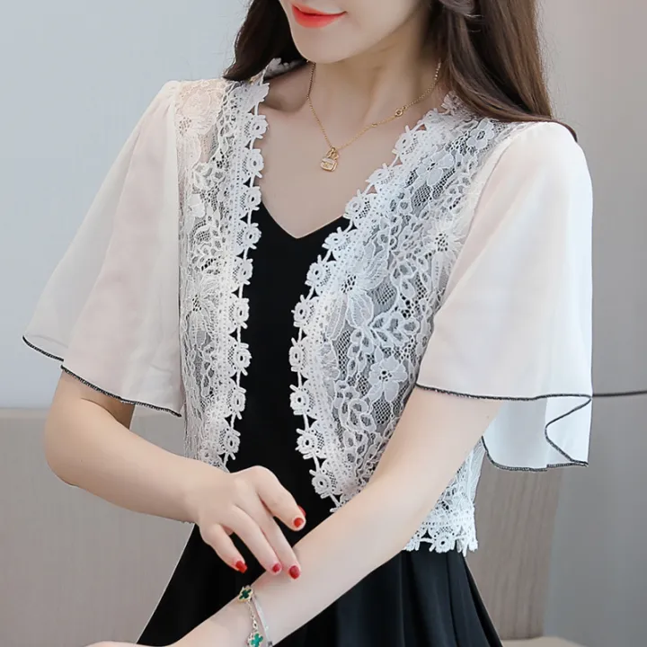 chiffon shrug dress korean