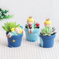 【CC】 Freeship Little Succulent Pots Resin Boy Flowerpot Bonsai Crafts Garden Yard Birthday