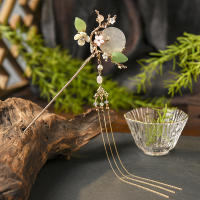 Hanfu Sweet Kanzashi Headdress Flower Hairpin Super Fairy Antiquity Long Tassel Step Shake Hair Clip Handwork Hair Accessories