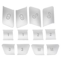 12Pcs Car Door Seat Memory Lock Buttons Covers Stickers for CLA/GLA/////ML//E