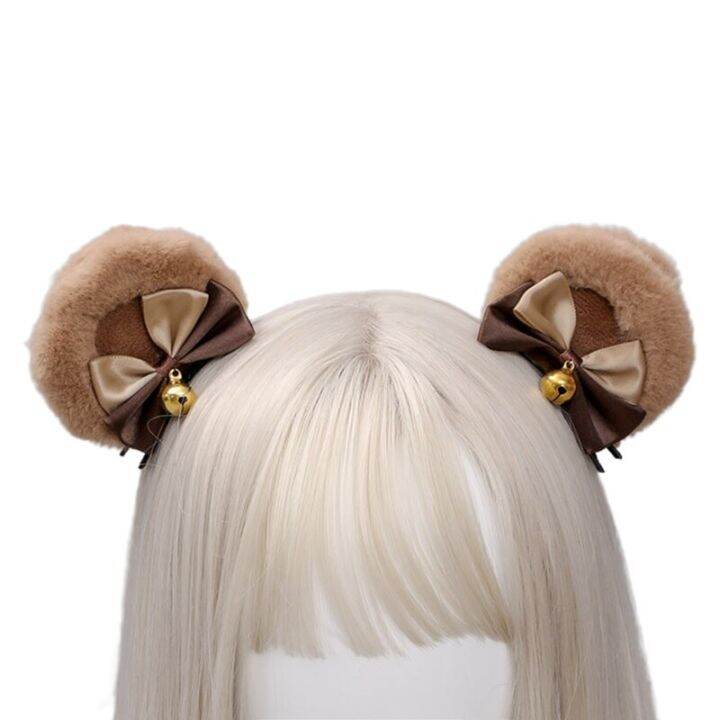 round-bear-ears-hair-clips-faux-fur-sweet-double-bowknot-bell-plush-animal-hairpins-anime-lolita-kawaii-cosplay-barrette-decor