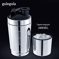 New Stainless Steel Cup Vacuum Mixer Outdoor Drink Kettle Detachable Double Layer Whey Protein Powder Sports Shaker Water Bottle