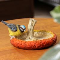 Creative Animal Mushroom Resin Sculpture Living Room Porch Office Bedroom Desktop DecorationKey Jewelry StorageExquisite Gift