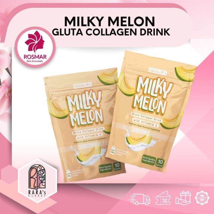 Rosmar Kagayaku Milky Melon Gluta Collagen Drink with Vitamin C