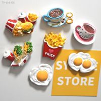 ♘✆℗ Food Magnets for Fridge Burger Chips Chicken Simulation Kitchen Magnetic Accessories Creative Photo Stickers Home Decorations