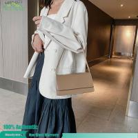 ?Arrive in 3 days?กระเป๋าสะพายผญSimple Solid Color Women Handbag Tote PU Female Flap Shoulder Bag กระเป๋าหิ้ว(White) ✨New Arrivals?