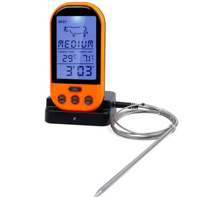 ❇☁ Digital BBQ Meat Thermometer Wireless Probe Grill Oven Portable Food Thermomet Remote Timmer Picnic Barbecue Thermometer Outdoor