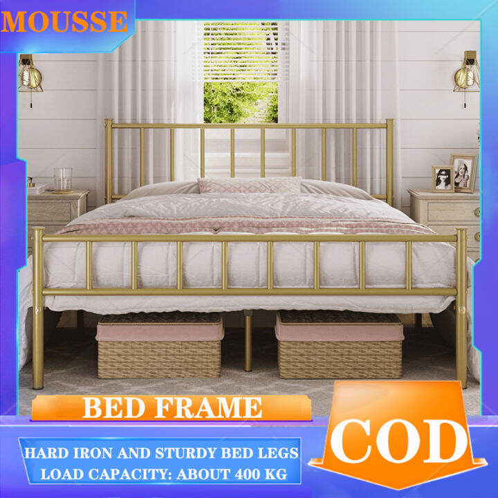 Metal Iron Bed Frame Large Iron Stainless Steel Bed Frame Lazada