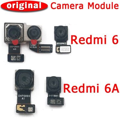 กล้องมองหลังด้านหน้าแบบดั้งเดิมสำหรับ Redmi 6 6A อะไหล่สำรองสายเคเบิลงอได้โมดูลกล้องหลักหันหน้าไปทางด้านหน้า