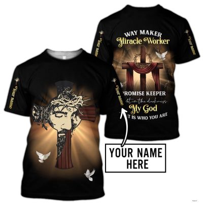 （Multiple sizes in stock）[Custom Name] Miracle Worker Jesus 3D All Over Printed  Unisex T-Shirt 3DAdult and Childrens Sizes（Customizable, please contact customer service）