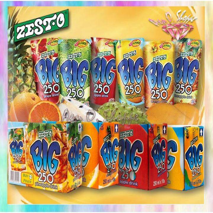 Zesto Big 250 Orange Apple Mango Pineapple Juice 10 per Box Buy Pinoy Lazada PH