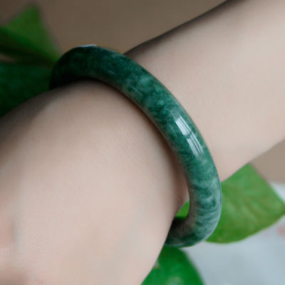 จริงหยกสร้อยข้อมือสำหรับผู้หญิงสีเขียวกำไลเครื่องประดับธรรมชาติเสน่ห์พลอยของขวัญแฟชั่น Amulets จีนกำไลข้อมือหรูหราหิน