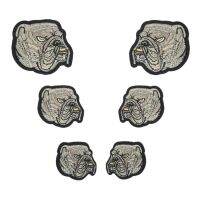 【cw】 Shar Pei Portrait Embroidered Badges Gray Bulldog Iron on Patches for T Cap Decoration Appliques Wholesale 【hot】