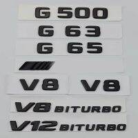 สัญลักษณ์บิทเทอร์โบสำหรับเมอร์เซเดสเบนซ์3D ฝาหน้าฝาหลังกระโปรงรถสีดำ G63 G550 G500 G65 V12 V8โลโก้สำหรับ Mercedes Benz W463อุปกรณ์ W464