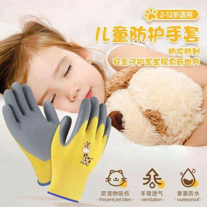 high-end-original-childrens-gloves-pet-anti-bite-hamsters-catching-sea-catching-crabs-catching-cats-rabbits-gardening-labor-insurance-rubber-protective-gloves