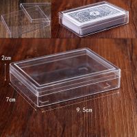 【CW】◇  Transparent Poker 9.5x7x2cm Plastic Boxes Playing Cards NEW