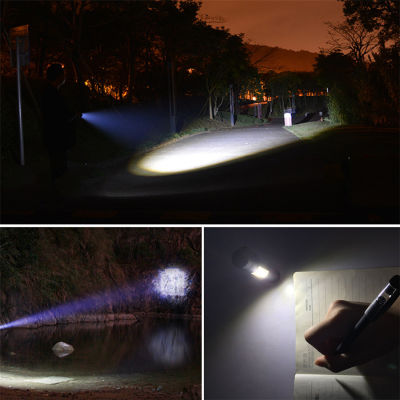 COB+XML Q5 Led Flashlight Portable Mini Zoom Torch Flashlight Use AA14500 Battery 2000Lm Outdoor Waterproof Led Torch Light