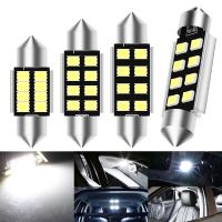 【CW】10x Festoon C5W LED Bulb 31mm 36mm 39mm 41mm Car Interior Ceiling Dome Reading Light License Plate Lamp 3030SMD 6000K White 12V