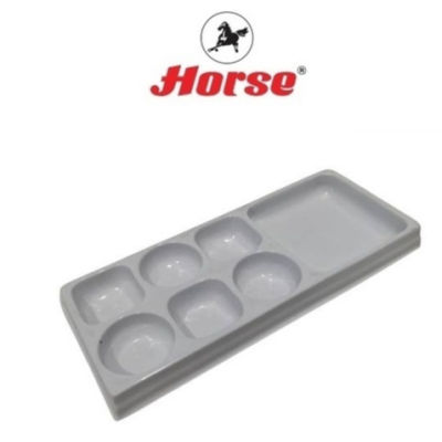 HORSE ตราม้า จานระบายสีพลาสติก จำนวน 6 ชิ้น/แพ็ค