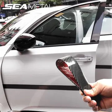 Carbon Fiber 1M Car Sticker DIY Door Sill Protector Edge Guard Strip Film  Decal