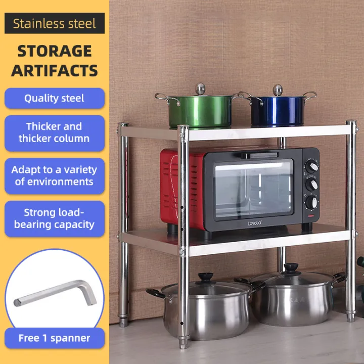 304 Stainless steel Kitchen shelf floor type Steel Rack Shelves Storage