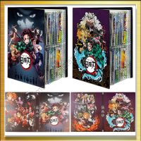 New Demon Slayer Card Album Collection Book Favorites 4 Pockets Kawaii Cartoon Grids Anime Cards Holder