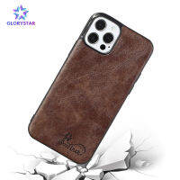 โทรศัพท์มือถือฝาครอบเคสหุ้มทำด้วยหนังเคลือบแวกซ์สำหรับ Iphone 12 Mini