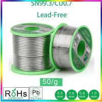 50g Solder Wire Tin wire 0.5/0.6/0.8/1.0 mm Unleaded Lead Free Rosin Core for Electrical Solder RoHs