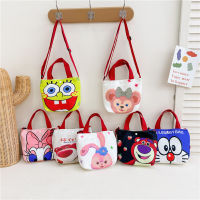 Doraemon Lotso strawberry bear Mickey Cartoon Children Shoulder Bag Crossbody Bag Gift Bag Simple large capacity