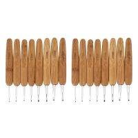 2X Bamboo Crochet Beginner Set Mixed Aluminum Handle Crochet Hooks Kit Bamboo Knitting Knit Needles Weave Yarn