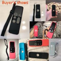 +【； Vococal Silicone Case Cover Protective Skin Sleeve With Lanyard Strap For  TV 4Th Generation 4 Gen Siri Remote Controller