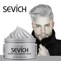 【CW】 Sevich Temporary Hair Color Wax Men Diy Mud One-time Molding Paste Dye Cream Gel for Coloring Styling Silver Grey 120g