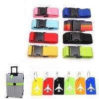 〖Margot decoration〗 Adjustable Suitcase Belts Luggage Tags Set Practical Luggage Straps for Travel