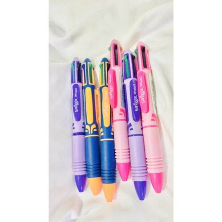 PENS Smiggle Erasable Pen Pickme Quad Ballpen (purple pink orange