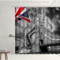 【CW】▩✼  Street Shower Curtain Set Bus Big Pattern Hanging Polyester