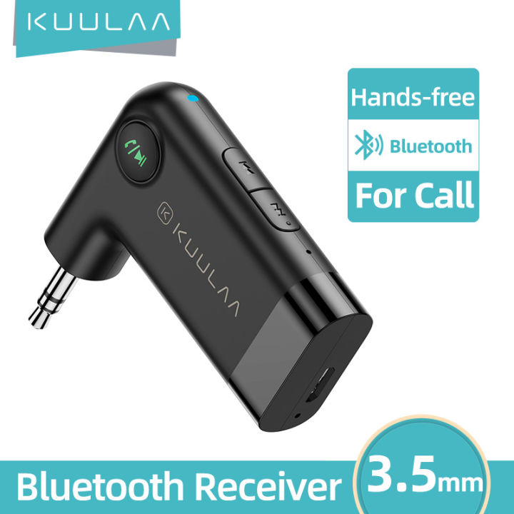 50% OFF Voucher】KUULAA V5.0 Bluetooth Receiver 3.5mm Jack Wireless  Bluetooth 3.5mm AUX Audio Stereo Music Home Car Receiver Adapter With Mic  Hands-free for Speaker Headphone Bluetooth Audio Receiver