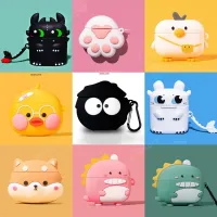 Earphone Case For Xemal X3 Case For Edifier V02 Minibuds Cartoon Cat Dog Duck Headphone Cover Cute Soft Silicone Dinosaur Case Wireless Earbud Cases