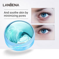 LANBENA Hyaluronic Hydar-เจลตาแพทช์หน้ากากชุ่มชื้นต่อต้านริ้วรอยลบความหมองคล้ำบำรุงผิวกระชับ60ชิ้น30คู่