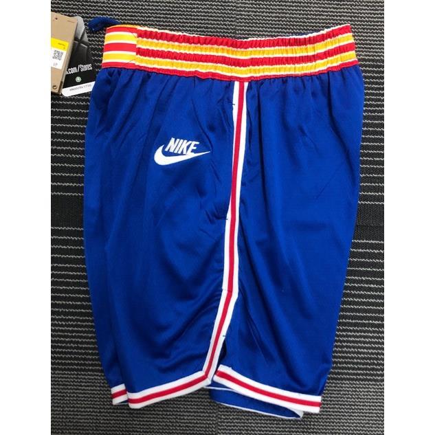 ขายเสื้อผ้าบาสเกตบอลสูง-hot-pressed-2022-nba-golden-state-warriors-retro-blue-basketball-shorts